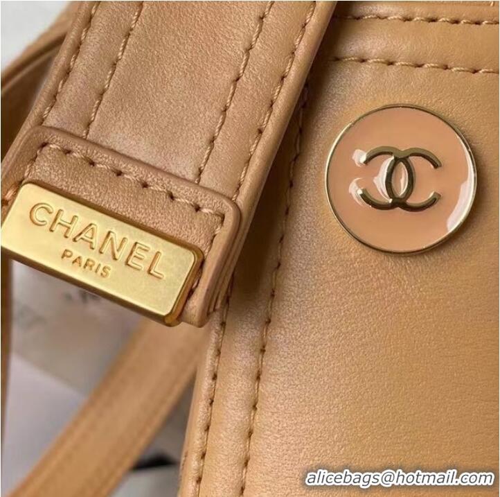 Famous Brand Chanel leather Shoulder Bag AS2842 Apricot