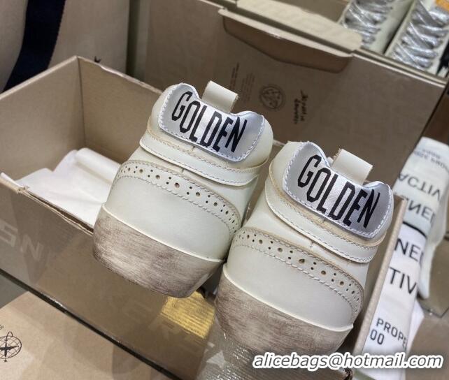 Good Quality Golden Goose Mid-Star Sneakers With Laminated Heel Tab and Glittery Laces 1029055