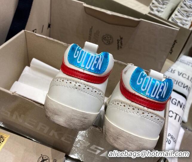 Discount Golden Goose Mid-Star Sneakers in White Leather with Brown Star 1029056