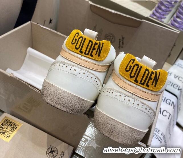 Cheap Price Golden Goose Mid-Star Sneakers in White Leather with Leopard-print Star 1029059