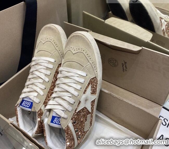 Unique Style Golden Goose Mid-Star Sneakers in Pink-gold Glitter 1029061