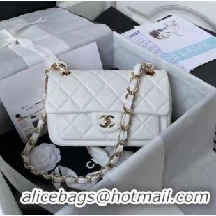 Low Cost Chanel leather Shoulder Bag AS2798 white