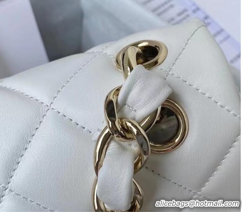 Low Cost Chanel leather Shoulder Bag AS2798 white