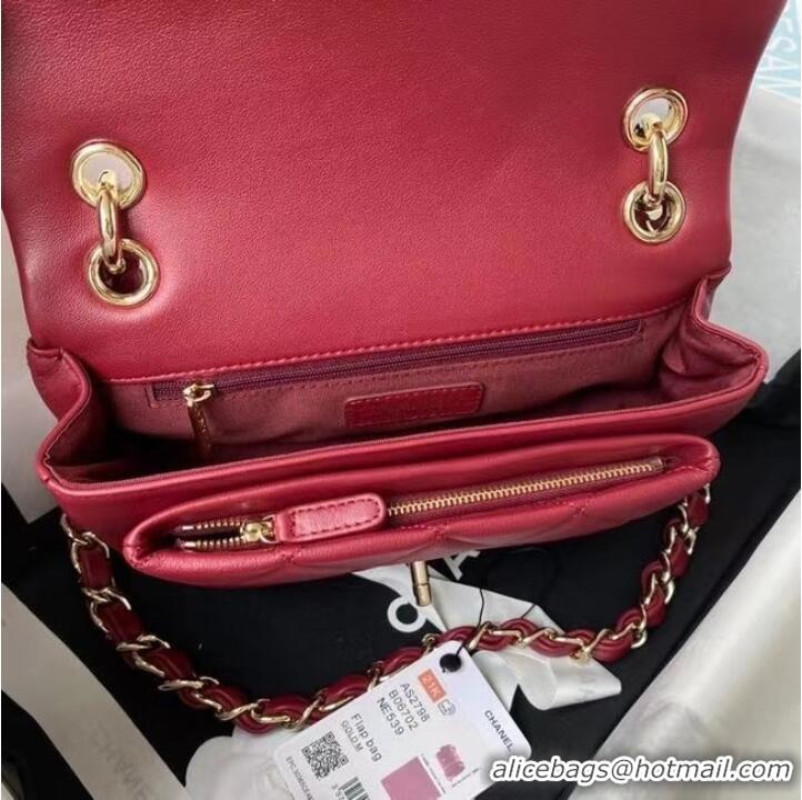 Classic Specials Chanel leather Shoulder Bag AS2798 red