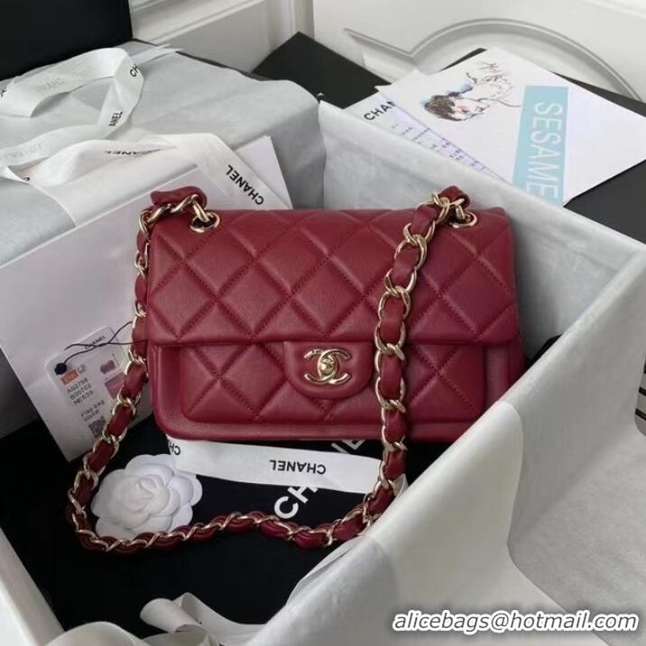 Classic Specials Chanel leather Shoulder Bag AS2798 red