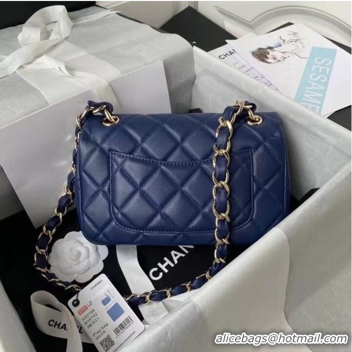 Fashion Wholesale Chanel leather Shoulder Bag AS2798 blue