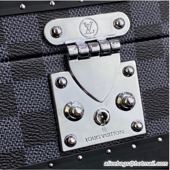 Top Quality Louis Vuitton Damier Graphite canvas 8 WATCH CASE M47641 black