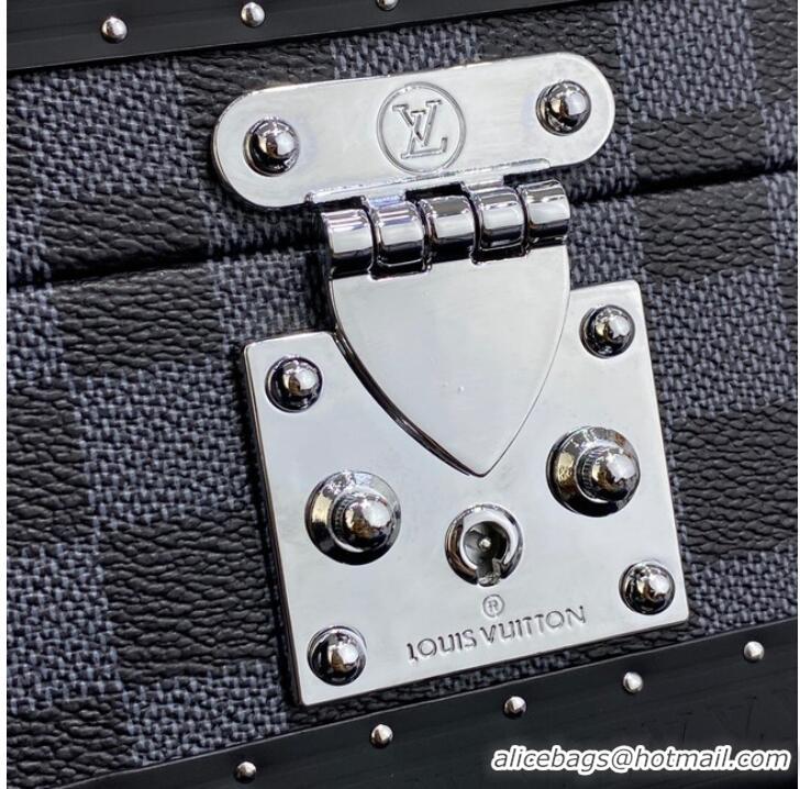 Best Product Louis Vuitton Damier Graphite canvas 8 WATCH CASE M47641 blue