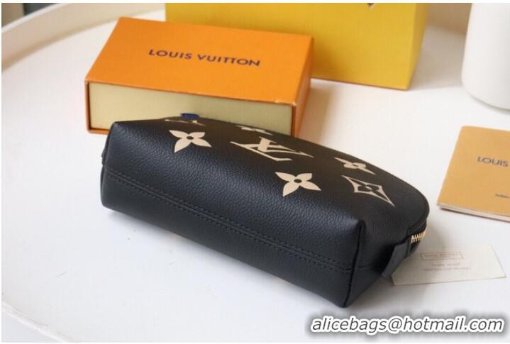 Grade Quality Louis Vuitton POCHETTE COSMETIQUE PM M59086 Black&Beige