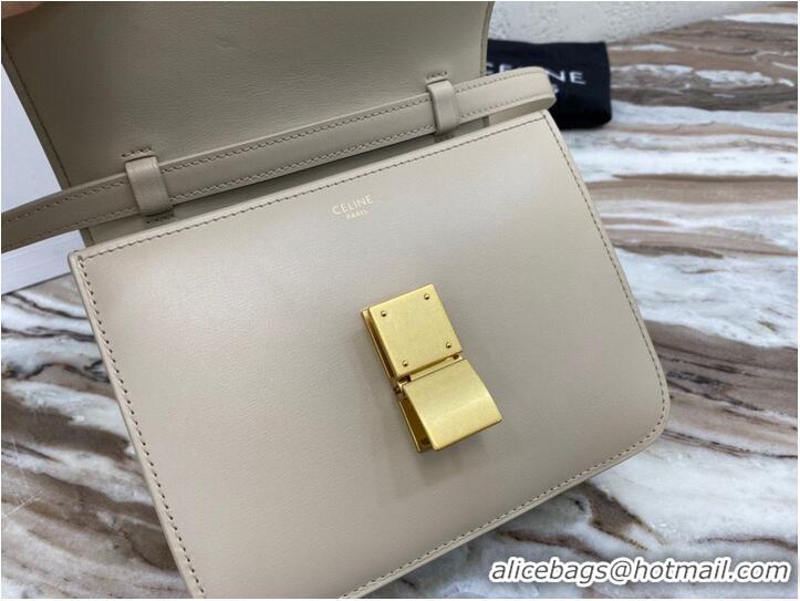 Market Sells Celine Classic Box Teen Flap Bag Original Calfskin Leather 3379 Grey