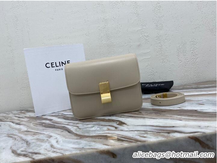 Market Sells Celine Classic Box Teen Flap Bag Original Calfskin Leather 3379 Grey