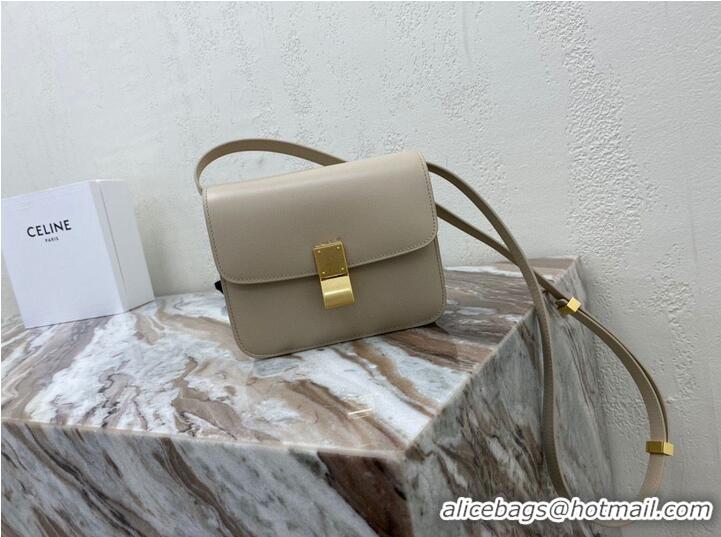 Market Sells Celine Classic Box Teen Flap Bag Original Calfskin Leather 3379 Grey