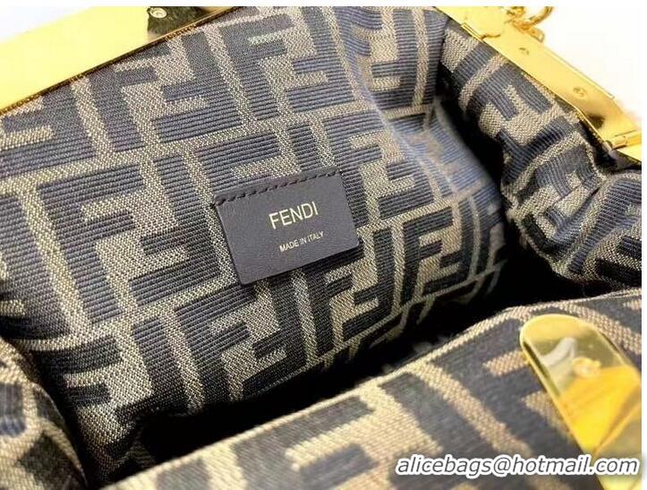 Promotional Grade FENDI FIRST MEDIUM sheepskin bag 8BP127AH Caramel