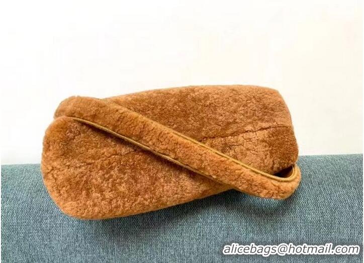 Promotional Grade FENDI FIRST MEDIUM sheepskin bag 8BP127AH Caramel