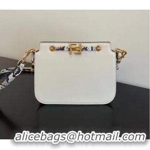 Buy Discount FENDI TOUCH leather bag 8BT349AH white