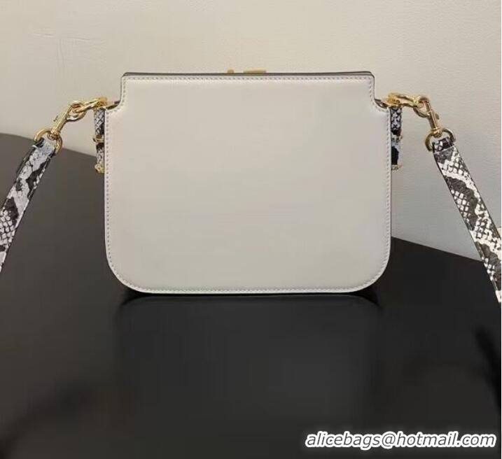 Buy Discount FENDI TOUCH leather bag 8BT349AH white