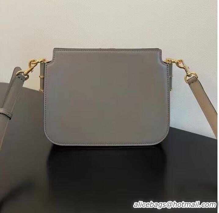 Luxury Cheap FENDI TOUCH leather bag 8BT349AHK2 gray