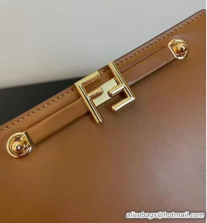 Famous Brand FENDI TOUCH leather bag 8BT349AHK2 brown