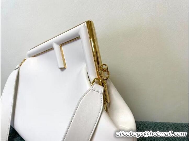 Classic FENDI FIRST MEDIUM leather bag 8BP127AB white