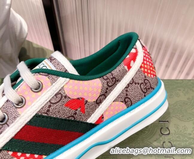 Best Price Gucci Women's Tennis 1977 Heart Apple GG Sneakers 081412 Blue