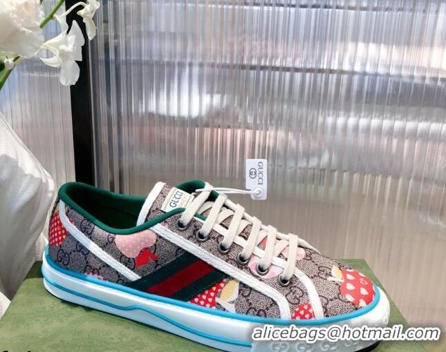 Best Price Gucci Women's Tennis 1977 Heart Apple GG Sneakers 081412 Blue