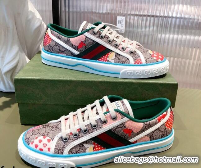 Best Price Gucci Women's Tennis 1977 Heart Apple GG Sneakers 081412 Blue