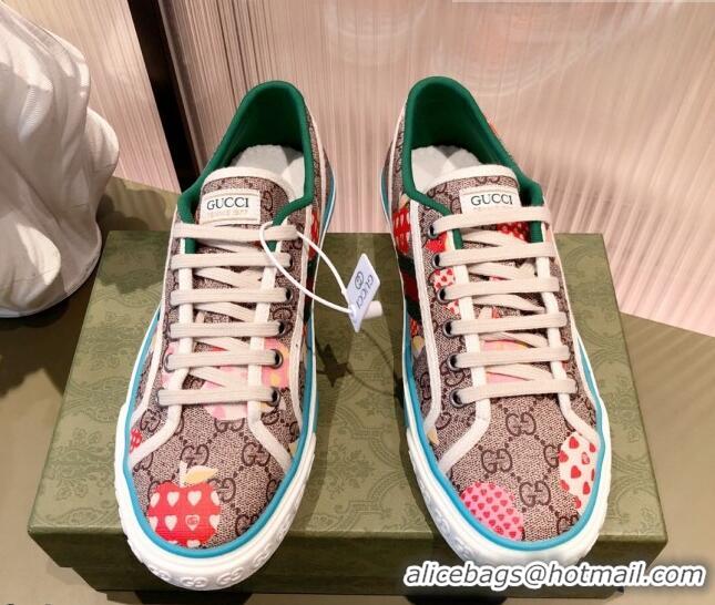 Best Price Gucci Women's Tennis 1977 Heart Apple GG Sneakers 081412 Blue