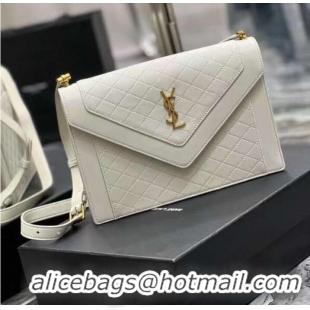 Promotional Yves Saint Laurent GABY SATCHEL IN QUILTED LAMBSKIN 6688631 white