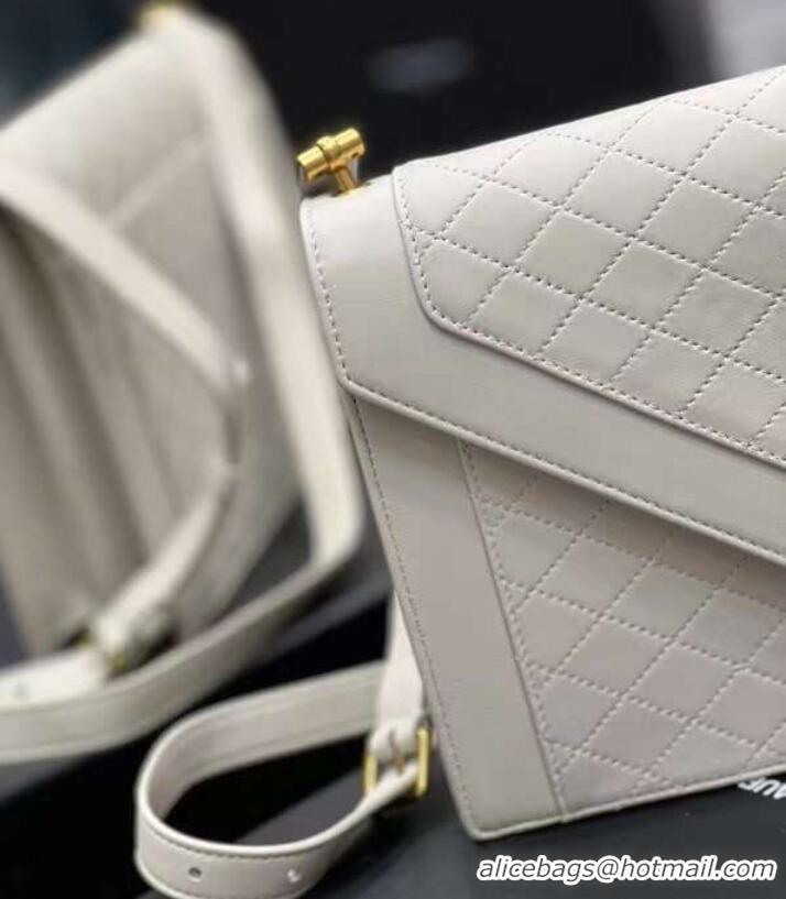 Promotional Yves Saint Laurent GABY SATCHEL IN QUILTED LAMBSKIN 6688631 white