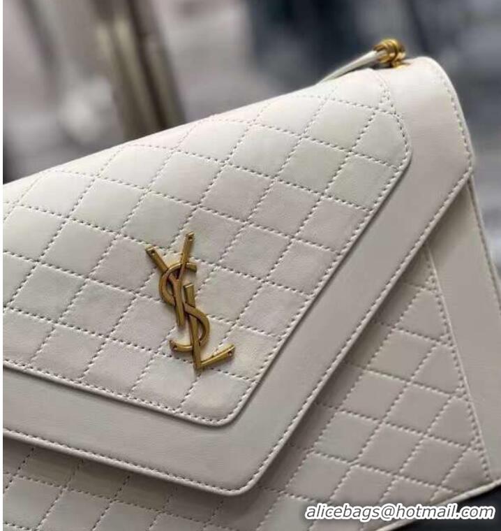 Promotional Yves Saint Laurent GABY SATCHEL IN QUILTED LAMBSKIN 6688631 white