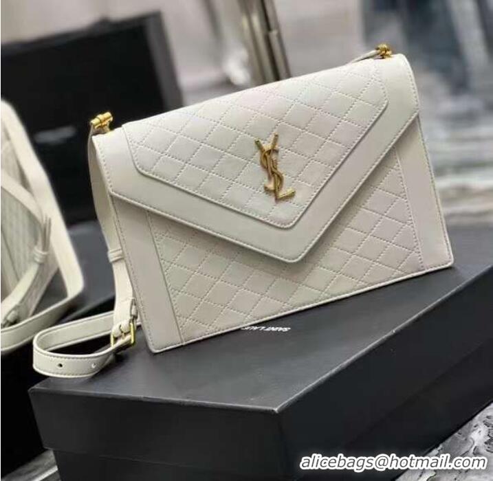 Promotional Yves Saint Laurent GABY SATCHEL IN QUILTED LAMBSKIN 6688631 white