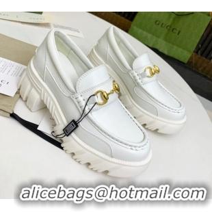 Best Design Gucci Calfskin Loafer with Horsebit 656869 White