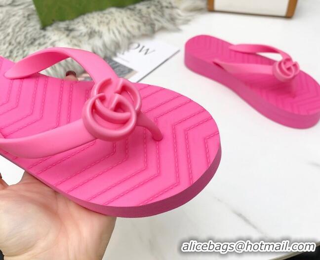 New Style Gucci Platform Thong Slide Sandals 092524 All Pink