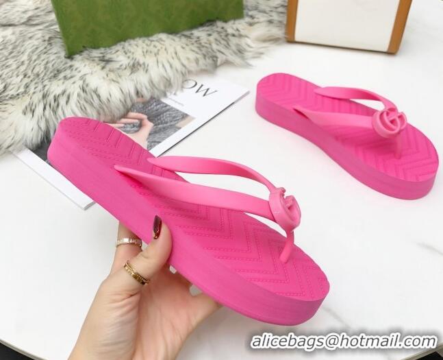 New Style Gucci Platform Thong Slide Sandals 092524 All Pink