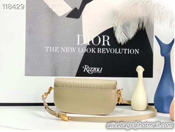 Wholesale MEDIUM DIOR BOBBY BAG Warm Taupe Box Calfskin M9327 Beige