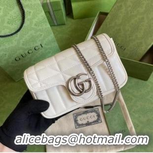 Good Taste Gucci GG Marmont super mini bag 476433 White