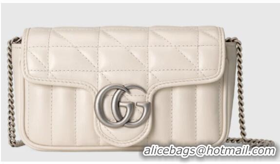 Good Taste Gucci GG Marmont super mini bag 476433 White