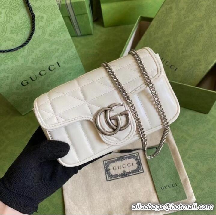 Good Taste Gucci GG Marmont super mini bag 476433 White