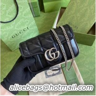 Promotional Gucci GG Marmont super mini bag 476433 black