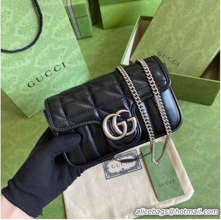 Promotional Gucci GG Marmont super mini bag 476433 black