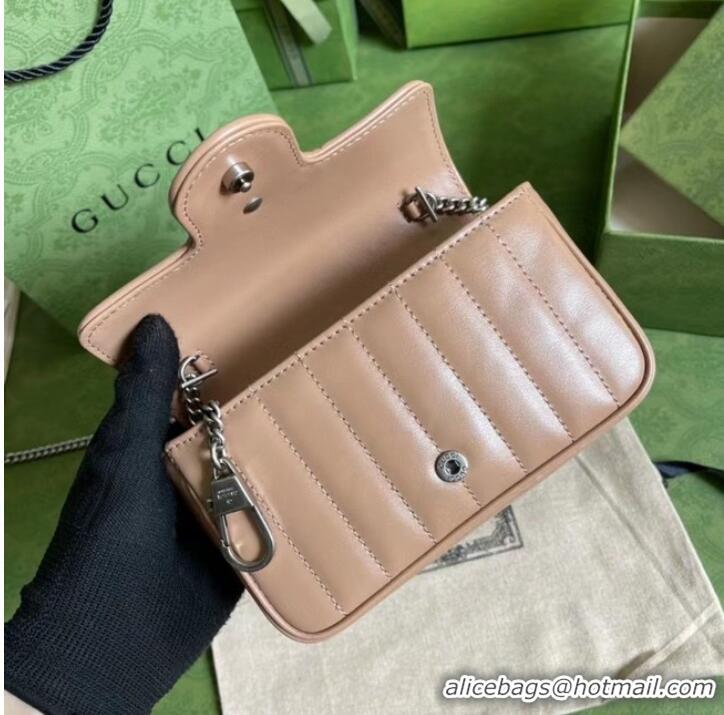 Affordable Price Gucci GG Marmont super mini bag 476433 Rose beige