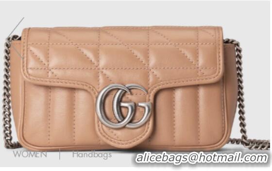 Affordable Price Gucci GG Marmont super mini bag 476433 Rose beige