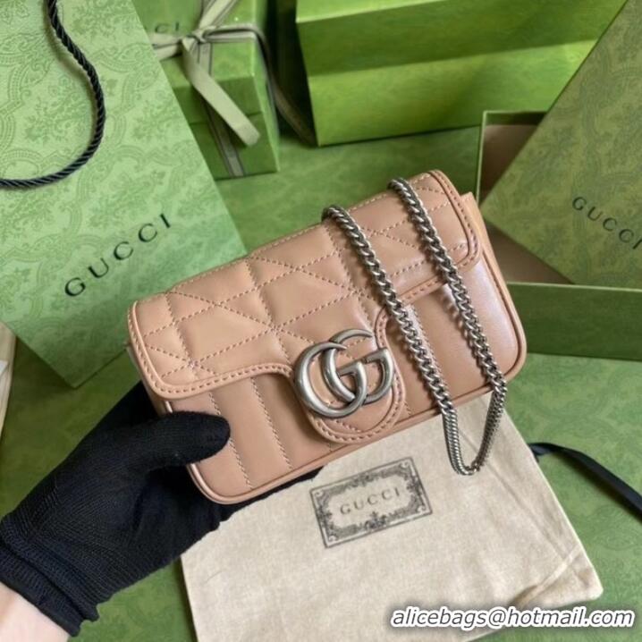 Affordable Price Gucci GG Marmont super mini bag 476433 Rose beige