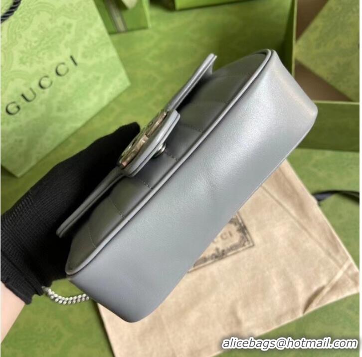 Pretty Style Gucci GG Marmont super mini bag 476433 Grey