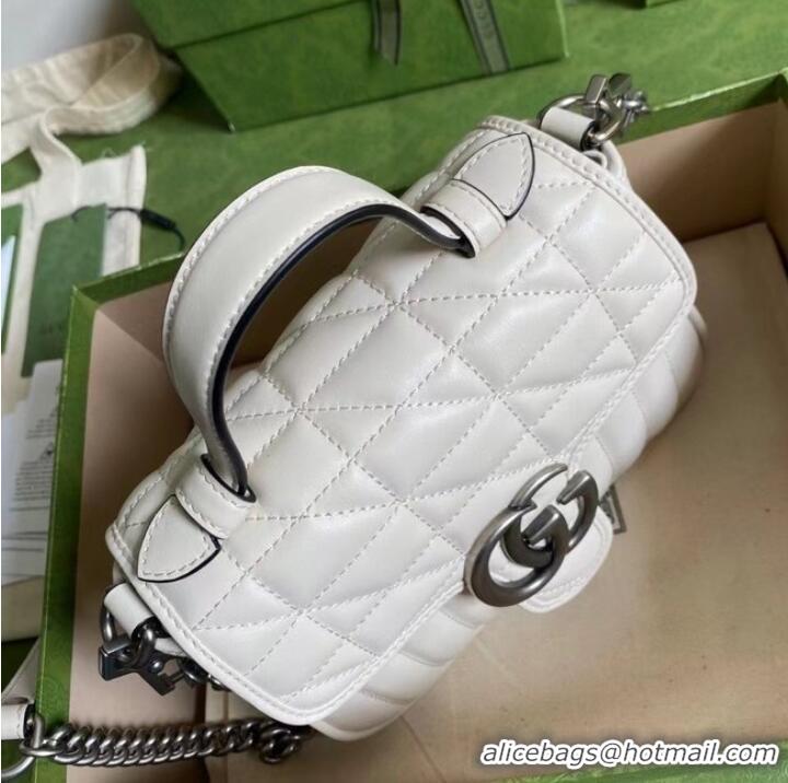 Well Crafted Gucci GG Marmont mini top handle bag 583571 white