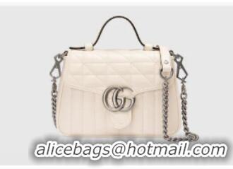 Well Crafted Gucci GG Marmont mini top handle bag 583571 white