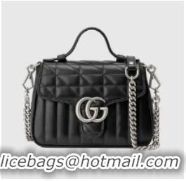 Market Sells Gucci GG Marmont mini top handle bag 583571 black