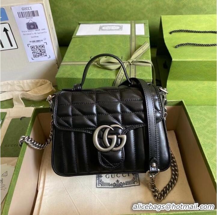 Market Sells Gucci GG Marmont mini top handle bag 583571 black