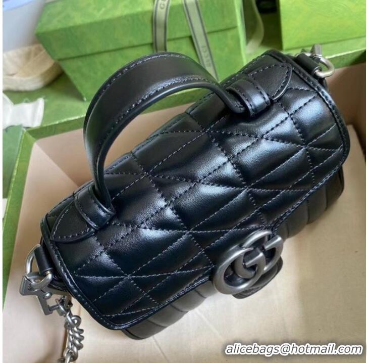 Market Sells Gucci GG Marmont mini top handle bag 583571 black