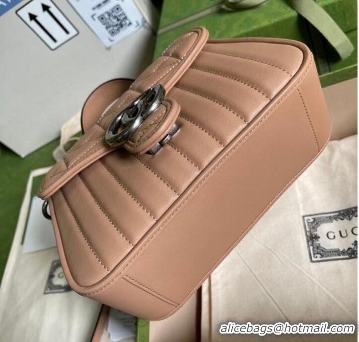 Reasonable Price Gucci GG Marmont mini top handle bag 583571 Rose beige